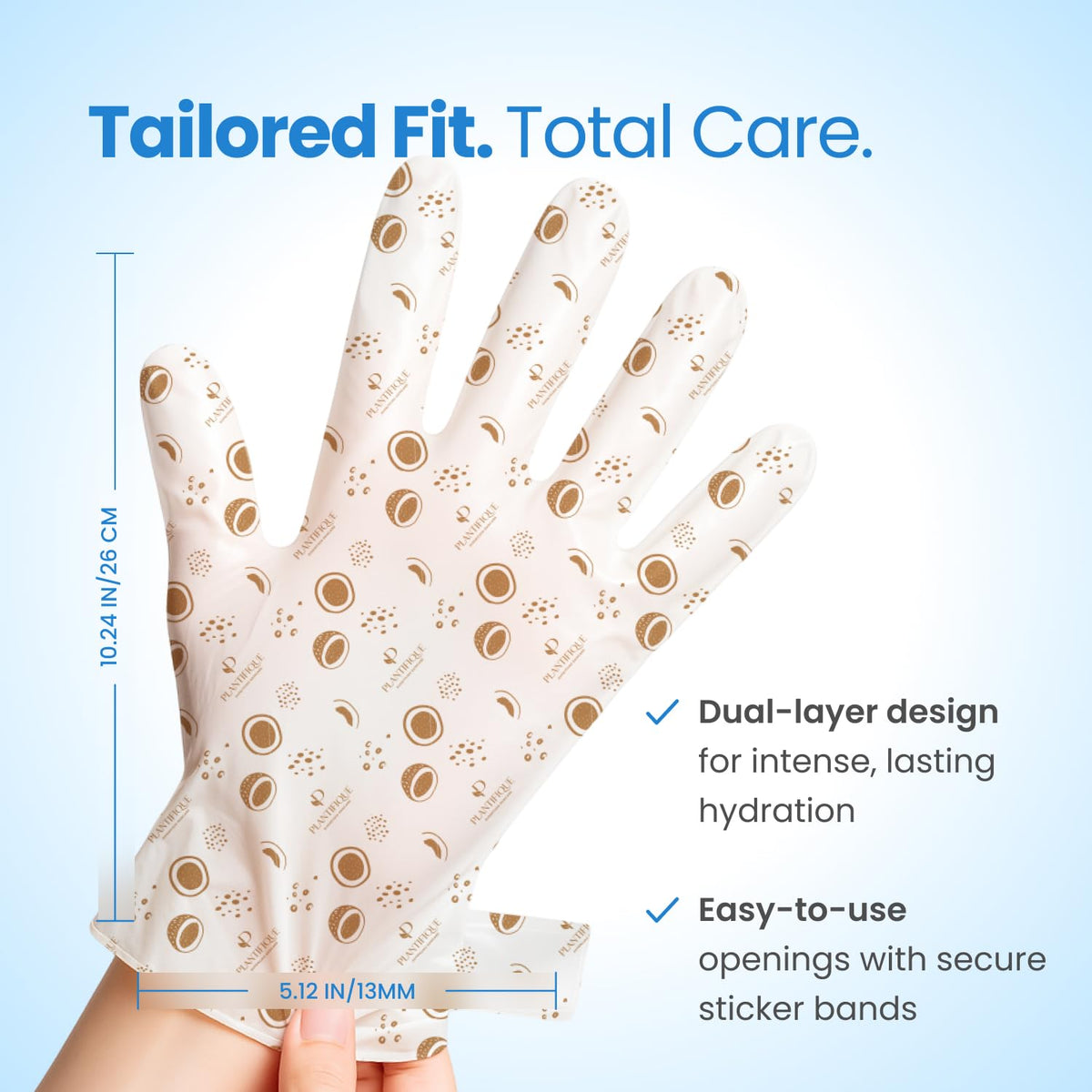 PLANTIFIQUE Korean Hand Mask Moisturizing Gloves, 4 Pairs & Box