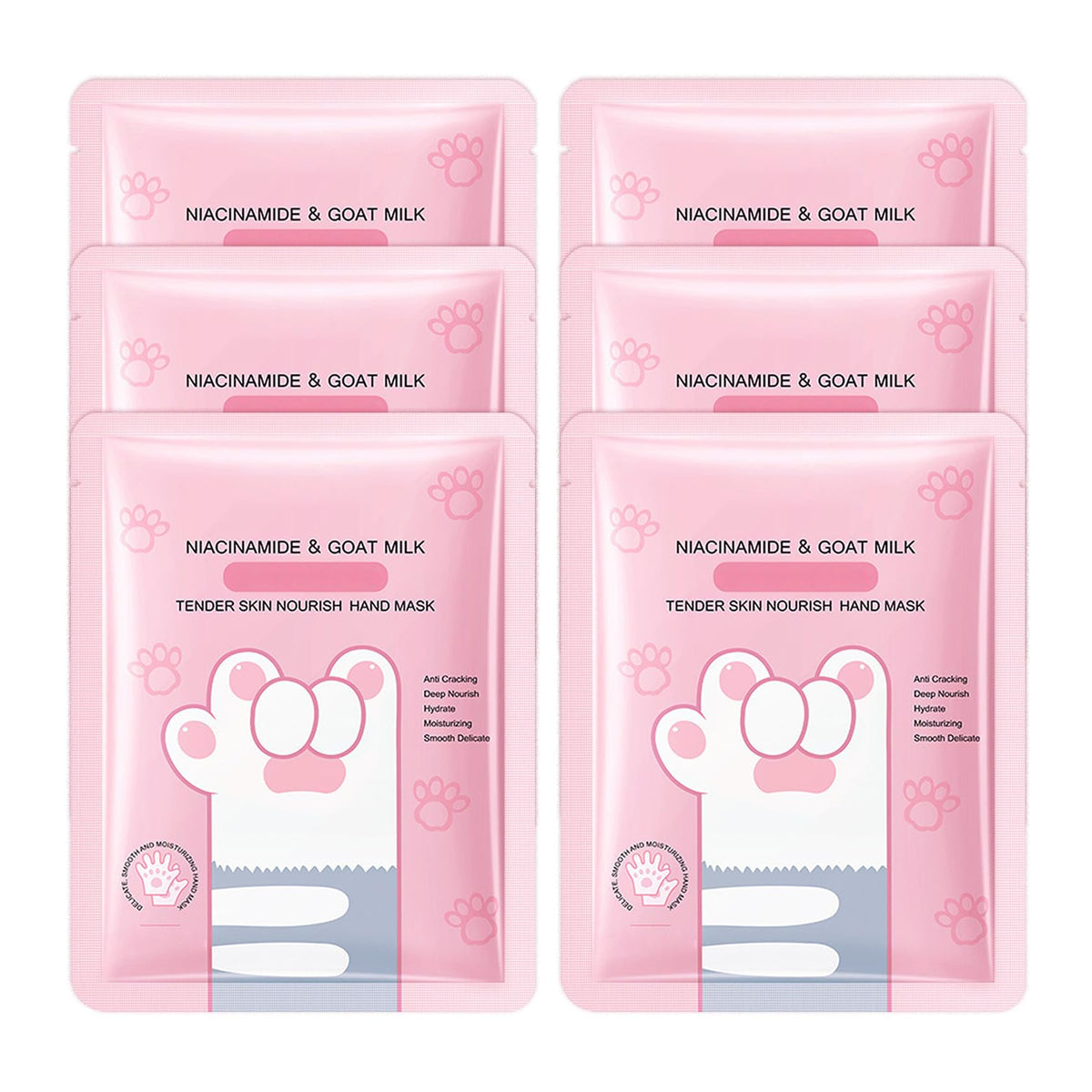 Hand Masks Moisturizing Gloves,6 Pairs Hydrating Hand Peel Masks Gift Set for Dry Cracked Hands Care,Long-lasting and Non-greasy Hand Moisturizer Gloves for Women A