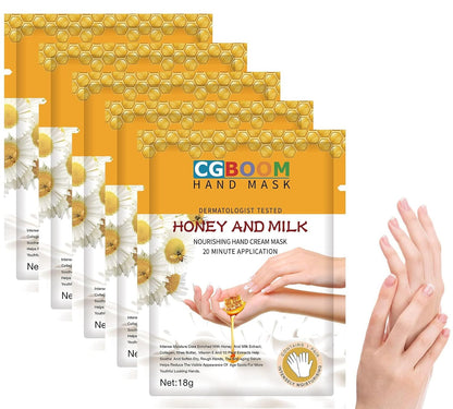 5 Pcs Moisturizing Hand Masks,Relieve Soften Dry,Overworked,Aging Skin HM
