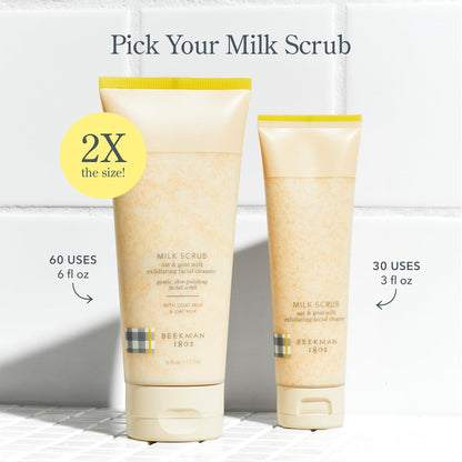 Beekman 1802 Oat & Goat Milk Exfoliating Face Wash & Facial Scrub, 3 fl oz