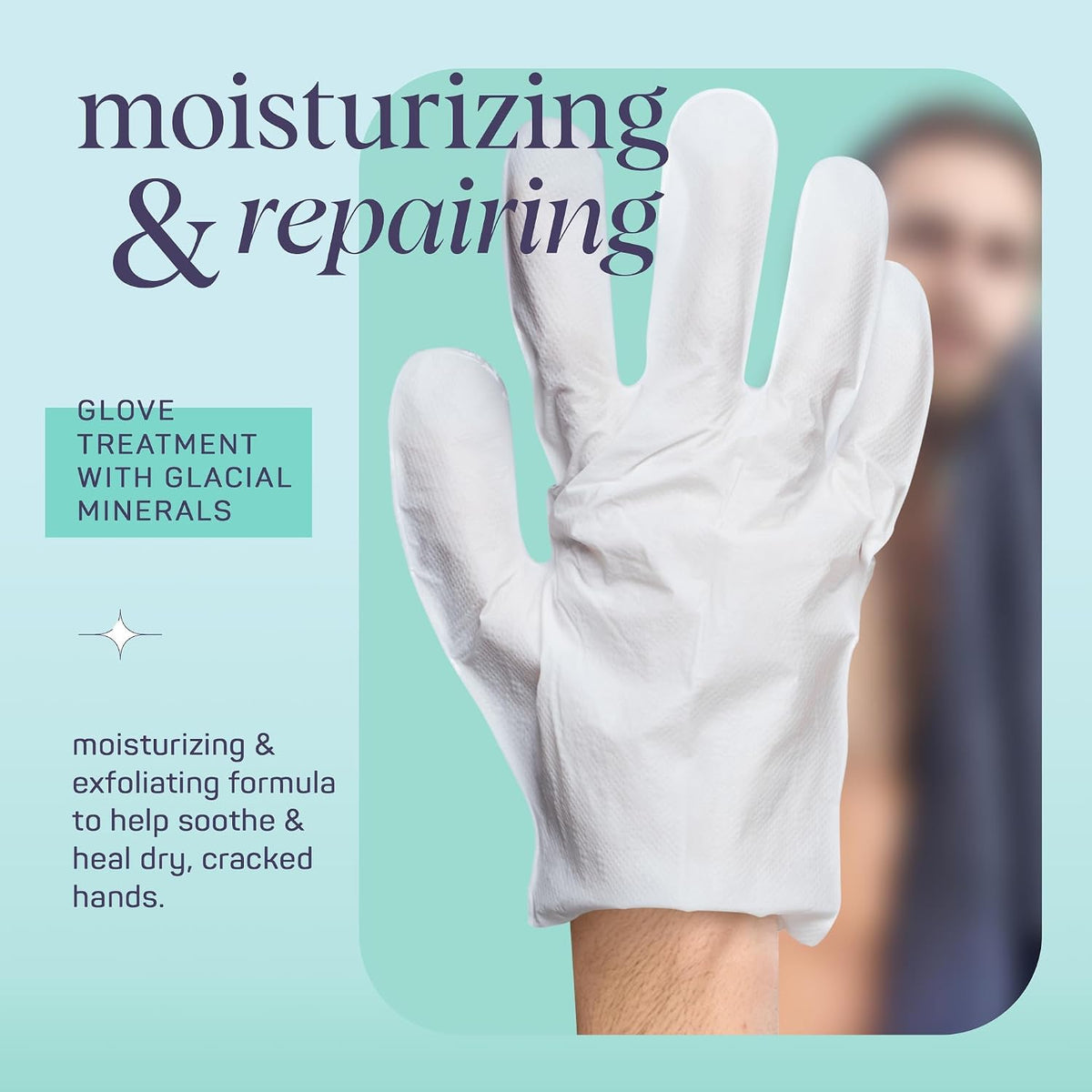 SpaLife Men's Cooling Mint Hand Moisturizing Gloves for Working Hands | Revitalizing & Hydrating Hand Mask for Softening Dry, Cracked Skin | One Size Fits Most | 6 Pairs