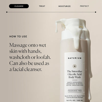 Naturium The Smoother Glycolic Acid Body Wash, 16.9 fl oz