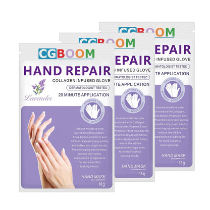 3 Pcs Moisturizing Hand Masks,Relieve Soften Dry,Overworked,Aging Skin HM