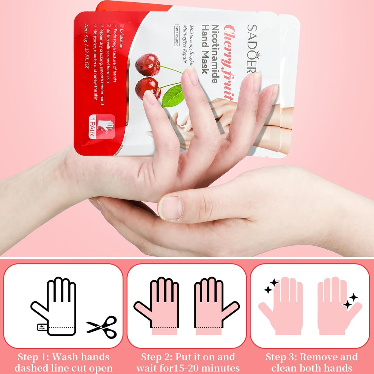 24 Pcs Fruits Beauty Hand Mask Bulk for Women Girl Sister