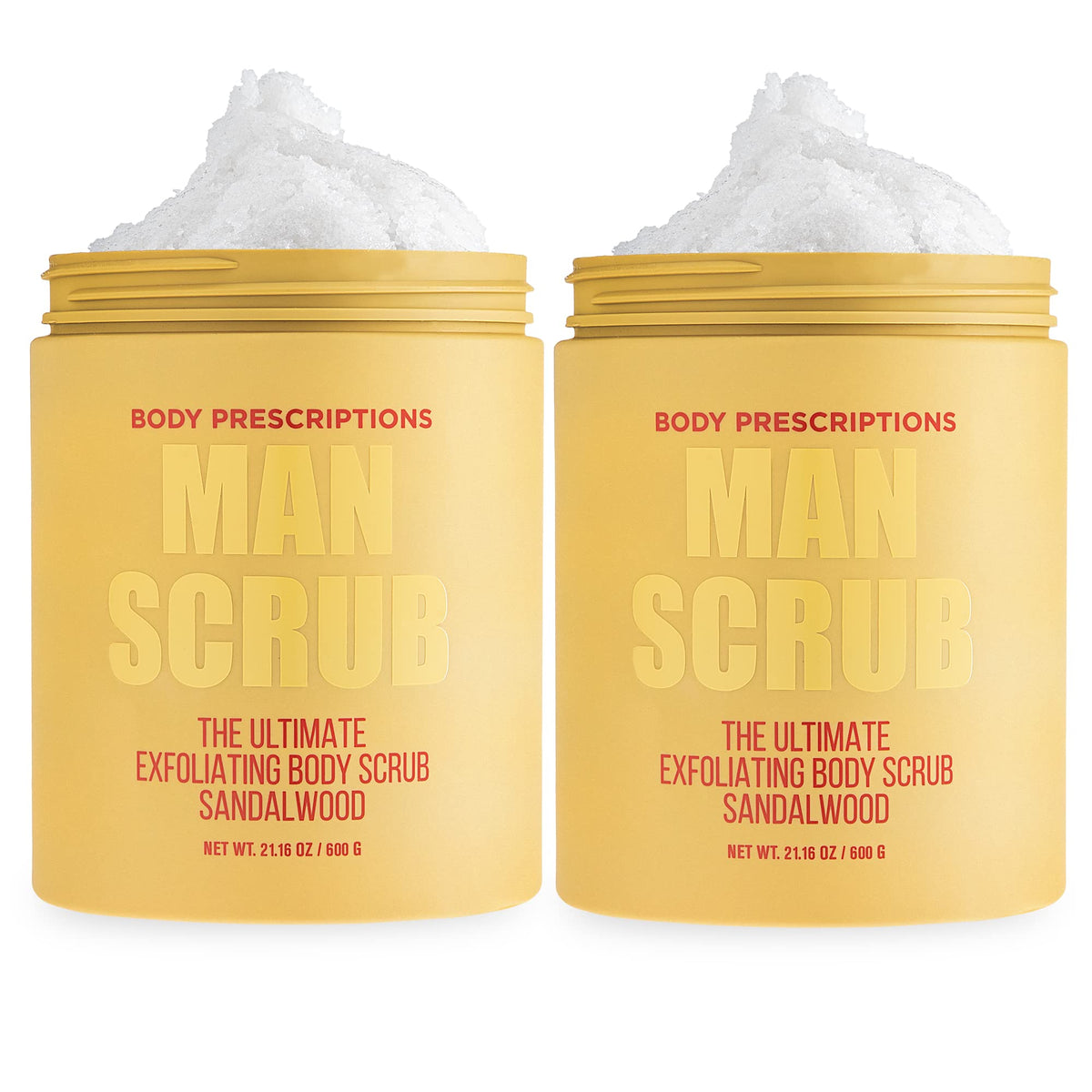 Body Prescriptions Men’s Exfoliating Body Scrub – Ultimate Skin Cleansing Wash in Jar with Twist-Top Lid, For All Skin Types, 21 Ounce (Pack of 1), Cedarwood