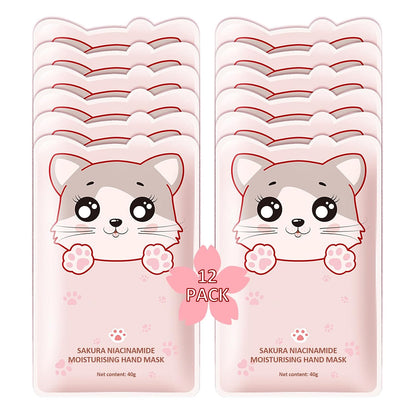 Hand Masks Moisturizing Gloves,12 Pairs Hydrating Hand Peel Masks Gift Set for Dry Cracked Hands Care,Long-lasting and Non-greasy Hand Moisturizer Gloves for Women