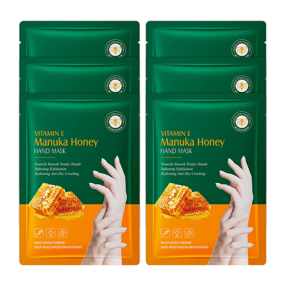 Hand Masks Moisturizing Gloves,6 Pairs Hydrating Hand Peel Masks Gift Set for Dry Cracked Hands Care,Long-lasting and Non-greasy Hand Moisturizer Gloves for Women A