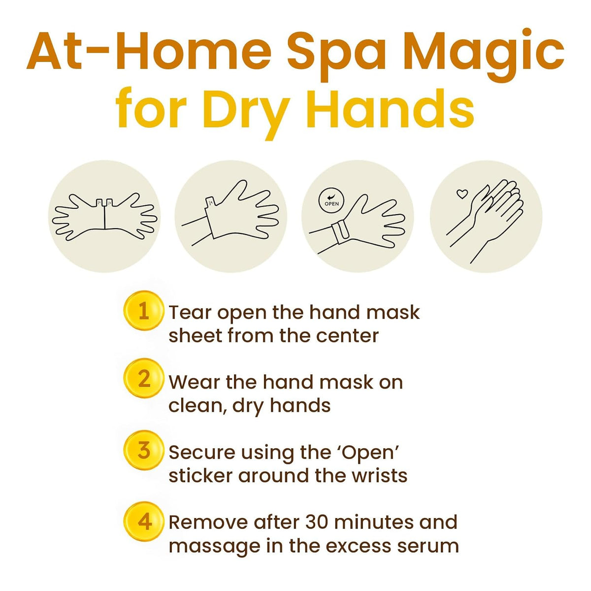 Hand Mask Gloves for Dry Chapped Hands with Shea Butter, Jojoba Oil