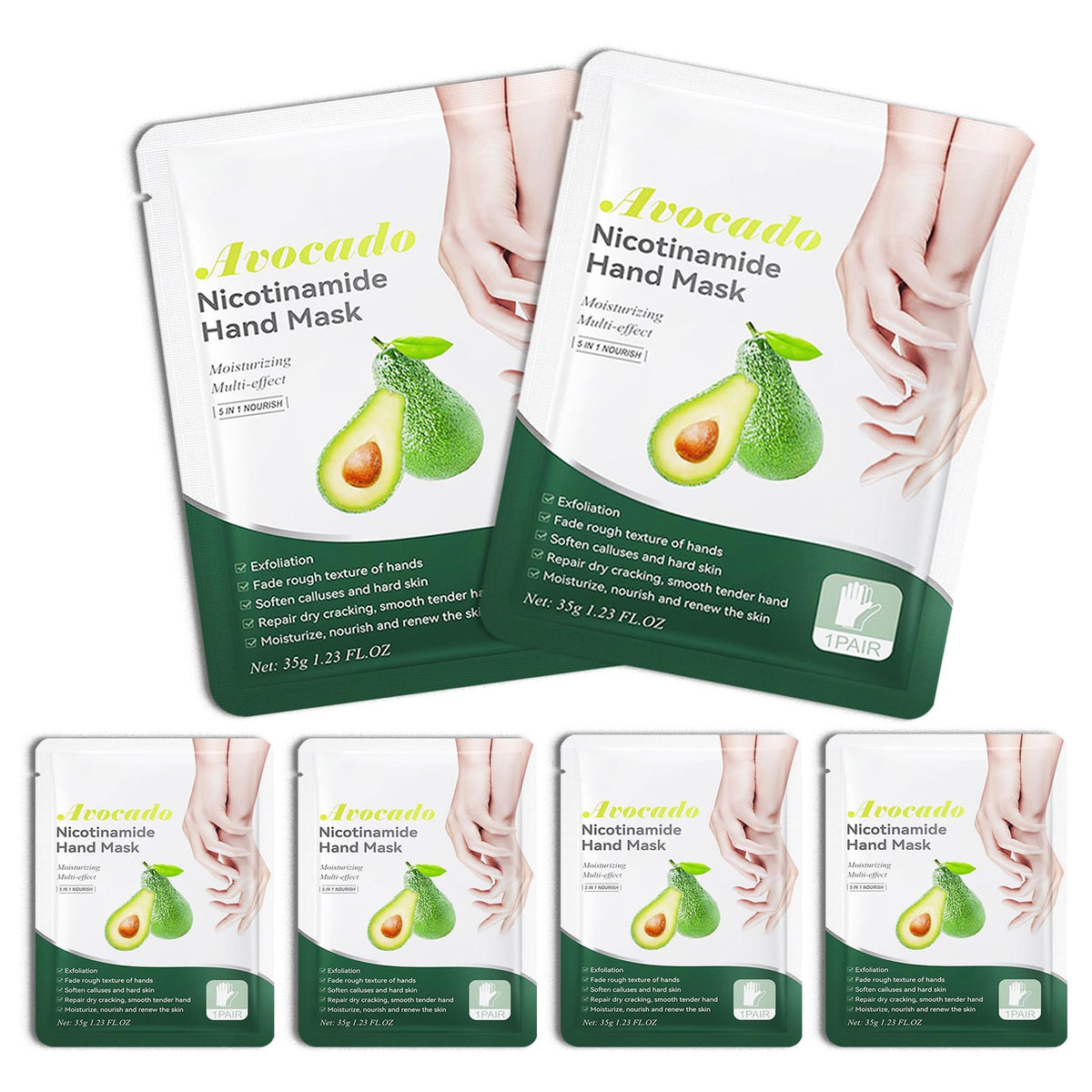 Hand Masks, 6 Pairs Hydrating Exfoliating Hand Peeling Mask, Smooth Hand Masks Moisturizing Gloves Overnight for Dry, Rough, Cracked Hands, Hand Skin Moisturizer Glove for Women Men（A