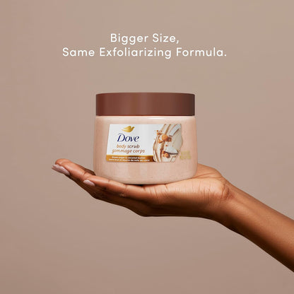 Dove Brown Sugar and Coconut Butter Body Scrub Exfoliates and Deeply 15 oz