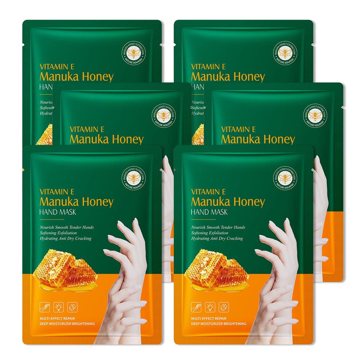 6PCS Hydrating Hand Mask Gifts Set,Intensive Cute Hand Masks for Dry Cracked Hands,Gentle Long Lasting Hand Masks Moisturizing Gloves for Soft and Smooth Touch Hands