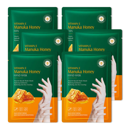 6PCS Hydrating Hand Mask Gifts Set,Intensive Cute Hand Masks for Dry Cracked Hands,Gentle Long Lasting Hand Masks Moisturizing Gloves for Soft and Smooth Touch Hands