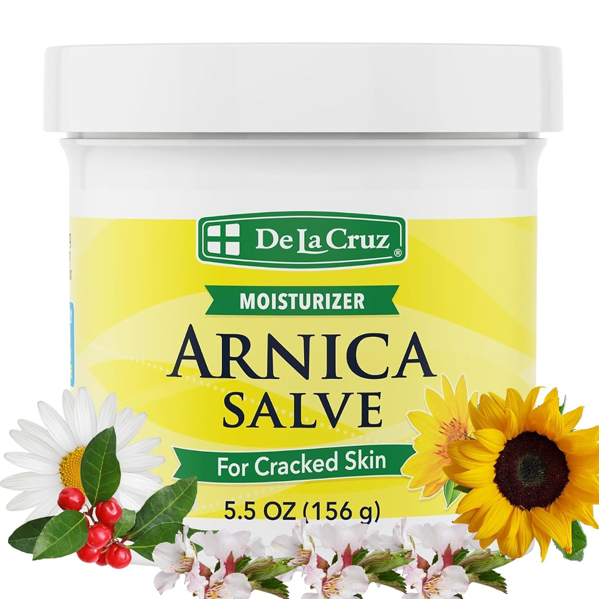 De La Cruz Arnica Salve Body Moisturizer Dry & Cracked Skin 5.5 oz (156 g)