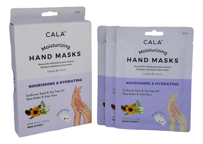 Cala Moisturizing hand masks 3 count, 3 Count