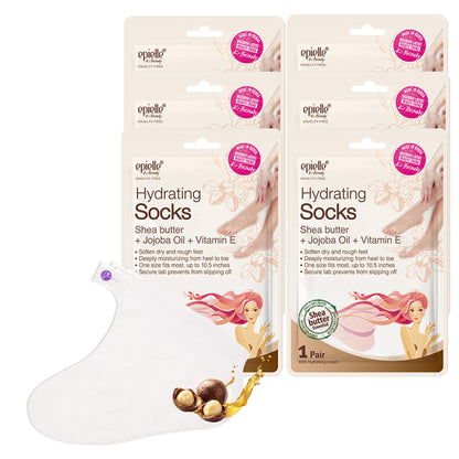 Epielle Hydrating Hand Mask 6 Pairs, Relieve and Soften with Shea Butter & Jojoba Oil, Deep Moisturizing Gloves for Dry, Cracked Hands, Self Care Gifts for Women, Spa Kit