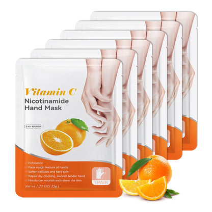 6 Pairs Hand Masks Moisturizing Gloves, Hydrating Hand Mask Moisturizer Gloves Care for Dry Cracked Hands, Smooth Long Lasting Soft Firming Hand Mask Gift Set for Men Women（A)