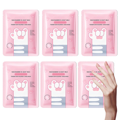 6 Pairs Hand Masks Moisturizing Gloves, Hydrating Hand Mask Moisturizer Gloves Care for Dry Cracked Hands, Smooth Long Lasting Soft Firming Hand Mask Gift Set for Men Women（A)