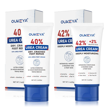 OUKEYA Urea Cream 40%, Foot & Hand Lotion for Dry Cracked Rough Skin