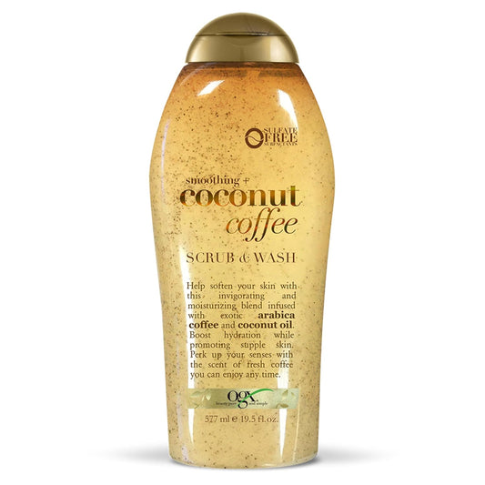 OGX Smoothing + Coconut Coffee Body Scrub, 19.5 fl oz
