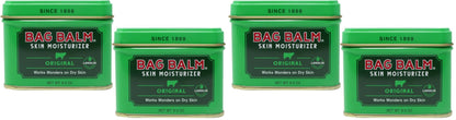 Bag Balm Vermont's Original Skin Moisturizer - Full Body Hydrating Skin Care: Dry Hands, Lips, Face, Feet & More - Unscented, Cruelty & Paraben Free - Day & Night, Men & Women (4oz Tin, Made in USA)
