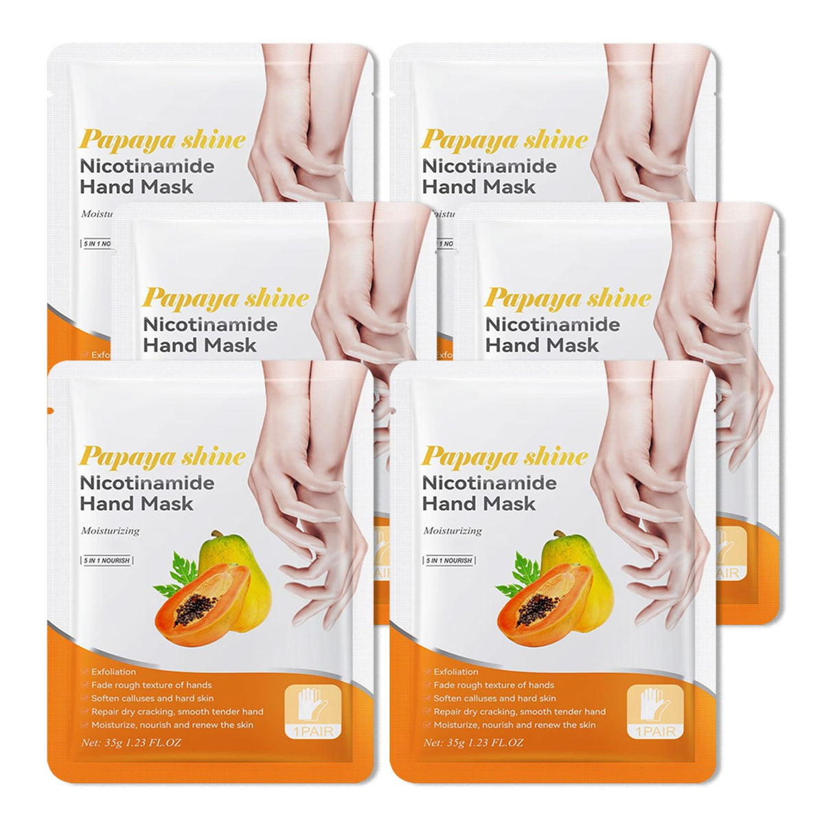 6PCS Hydrating Hand Mask Gifts Set,Intensive Cute Hand Masks for Dry Cracked Hands,Gentle Long Lasting Hand Masks Moisturizing Gloves for Soft and Smooth Touch Hands