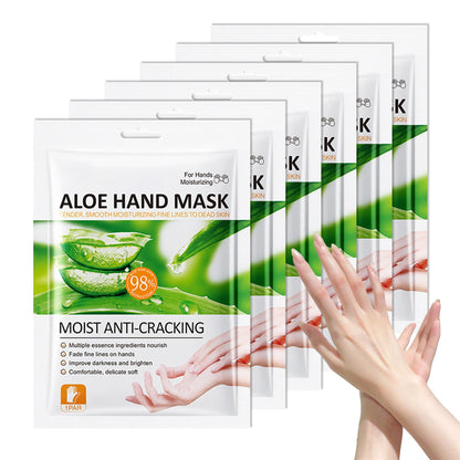 6 Pairs Hand Masks Moisturizing Gloves, Hydrating Hand Mask Moisturizer Gloves Care for Dry Cracked Hands, Smooth Long Lasting Soft Firming Hand Mask Gift Set for Men Women（A)