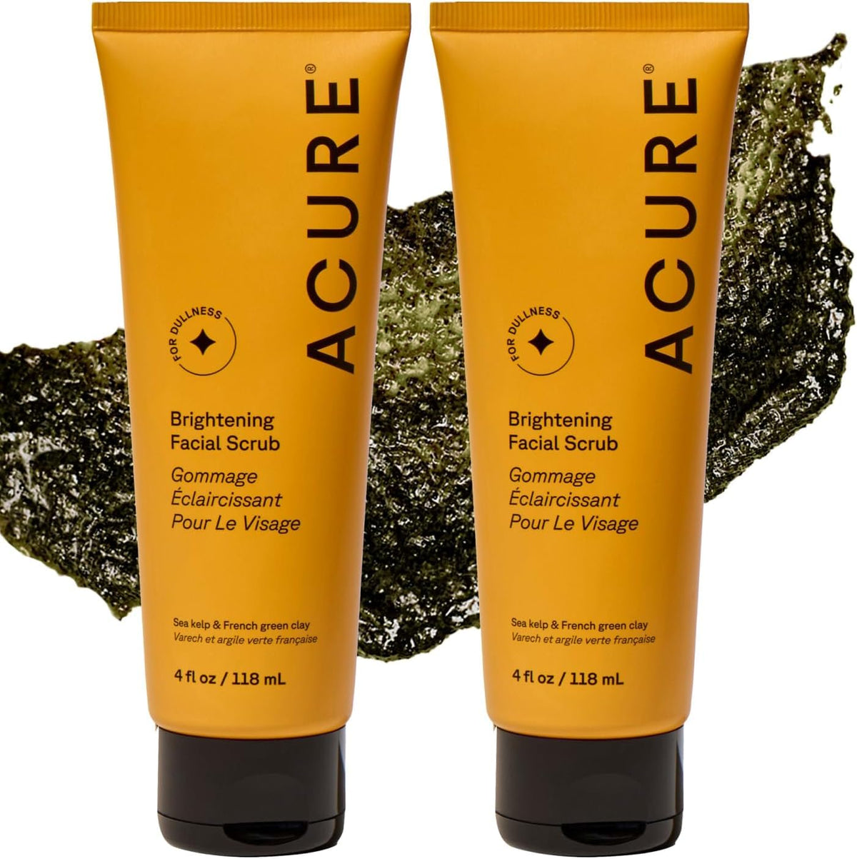 Acure Brightening Facial Scrub - Exfoliating Face Wash - 4 fl oz
