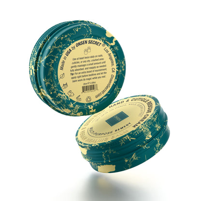 ONSEN Hand & Cuticle Rescue Cream | Organic Nail Strengthener & Balm | Dry, Cracked Hands, Elbows & Feet | Shea Butter, Tsubaki & Jojoba Oil | Nail Repair & Growth, Vegan - 1 Pack (2.4 fl. oz)
