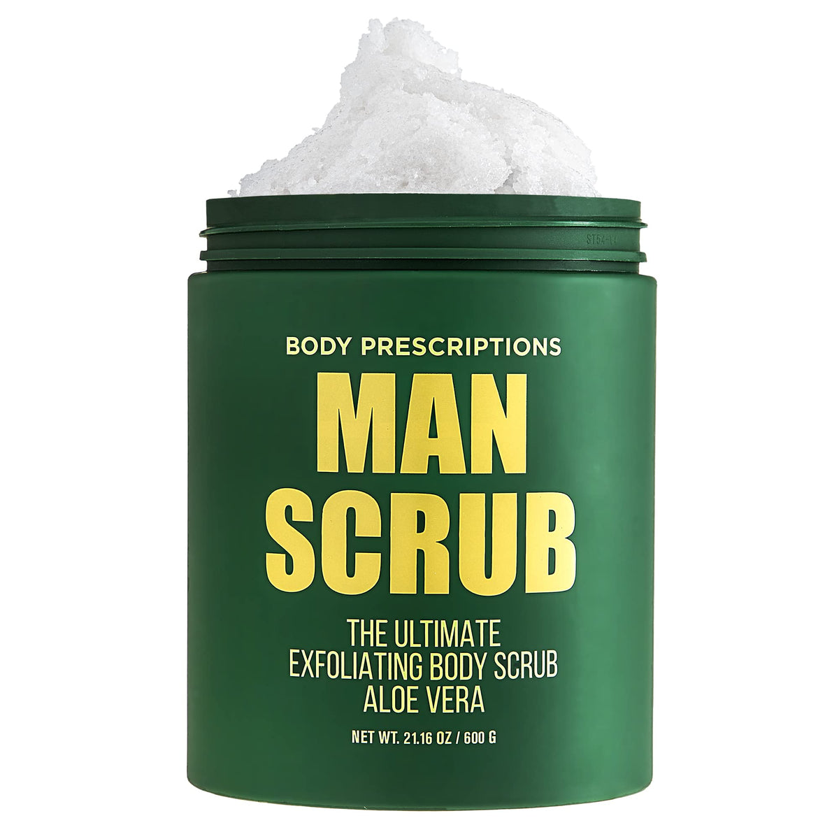 Body Prescriptions Men’s Exfoliating Body Scrub – Ultimate Skin Cleansing Wash in Jar with Twist-Top Lid, For All Skin Types, 21 Ounce (Pack of 1), Cedarwood