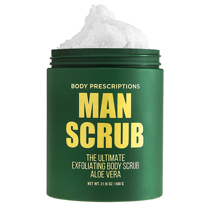 Body Prescriptions Men’s Exfoliating Body Scrub – Ultimate Skin Cleansing Wash in Jar with Twist-Top Lid, For All Skin Types, 21 Ounce (Pack of 1), Cedarwood