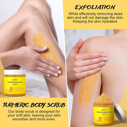 Turmeric Vitamin C Body Scrub Remove Dead Skin Exfoliating for Dark Spots