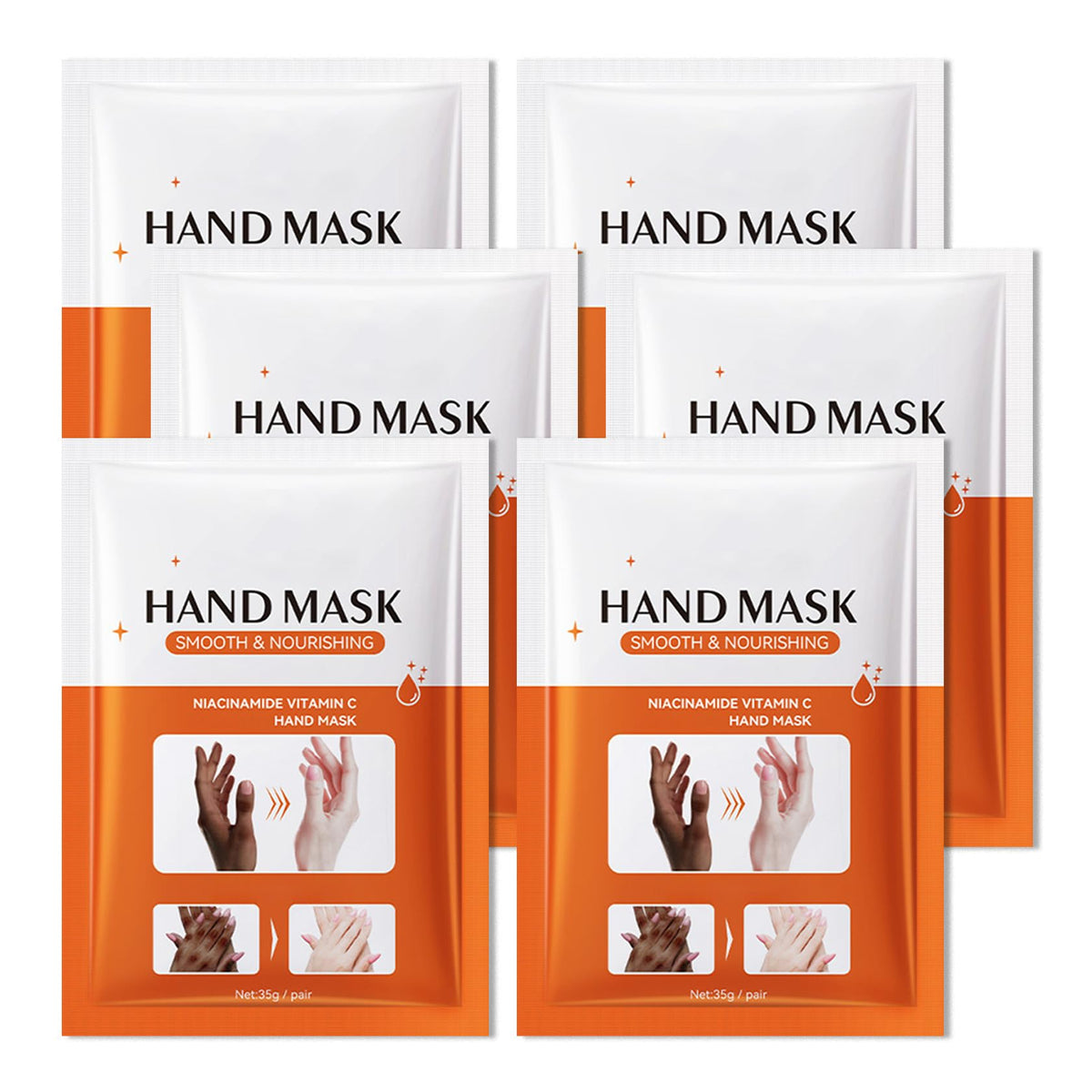 6PCS Hydrating Hand Mask Gifts Set,Intensive Cute Hand Masks for Dry Cracked Hands,Gentle Long Lasting Hand Masks Moisturizing Gloves for Soft and Smooth Touch Hands