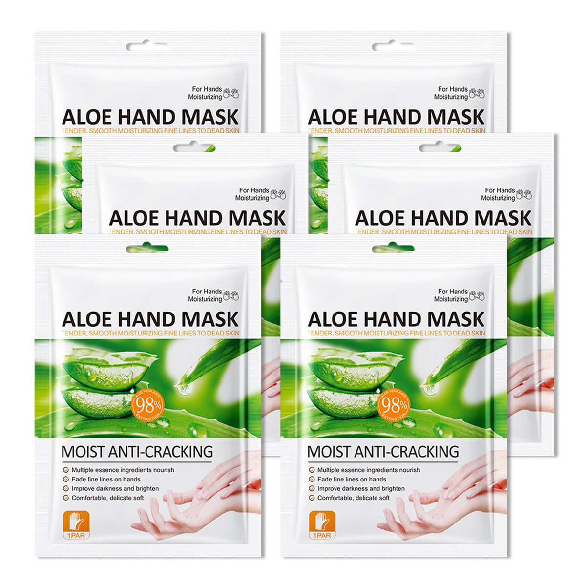 6PCS Hydrating Hand Mask Gifts Set,Intensive Cute Hand Masks for Dry Cracked Hands,Gentle Long Lasting Hand Masks Moisturizing Gloves for Soft and Smooth Touch Hands