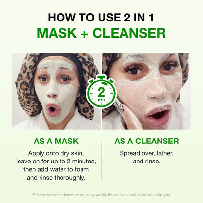 FULLY Green Tomato Pore Clay Mask Cleanser for Deep Cleansing, 4.05 fl oz