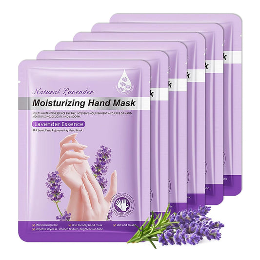 6 Pairs Hand Masks Moisturizing Gloves, Hydrating Hand Mask Moisturizer Gloves Care for Dry Cracked Hands, Smooth Long Lasting Soft Firming Hand Mask Gift Set for Men Women（A)