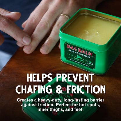 Bag Balm Vermont's Original Skin Moisturizer - Full Body Hydrating Skin Care: Dry Hands, Lips, Face, Feet & More - Unscented, Cruelty & Paraben Free - Day & Night, Men & Women (4oz Tin, Made in USA)