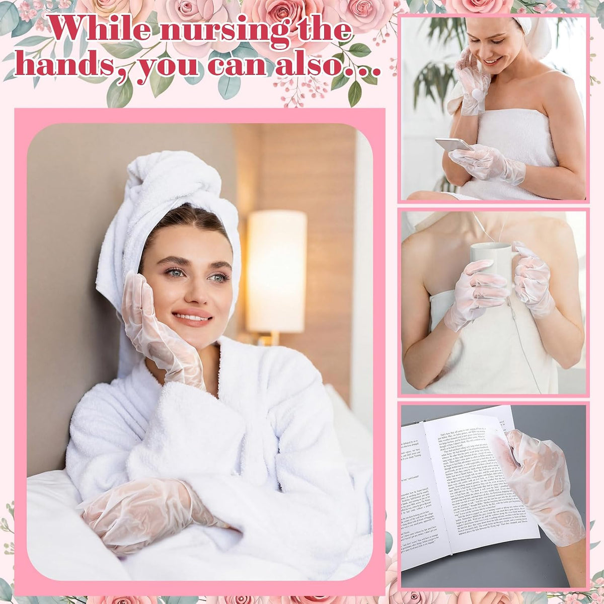Loopeer 24 Pcs Christian Gifts for Women Rose Hand Mask Gloves Bulk