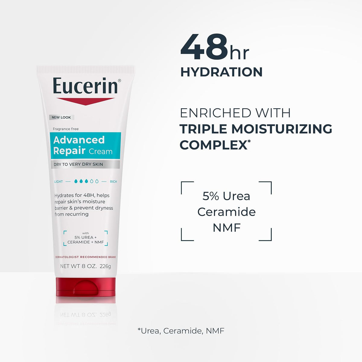 Eucerin Advanced Repair Body Cream, Urea Enriched, 8 OZ