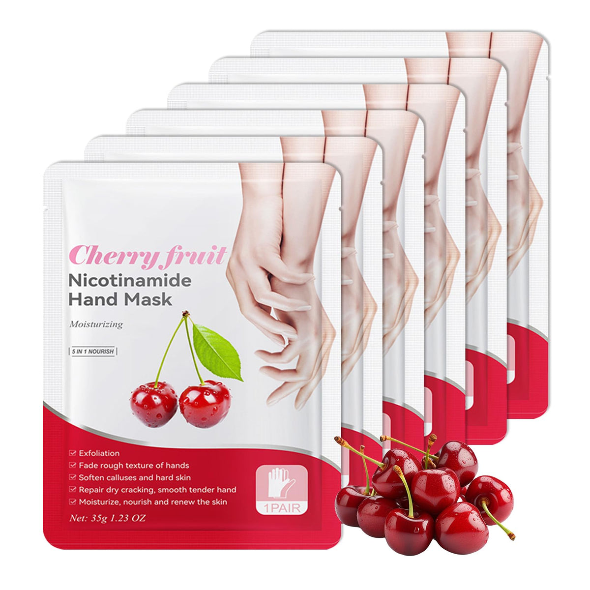 6 Pairs Hand Masks Moisturizing Gloves, Hydrating Hand Mask Moisturizer Gloves Care for Dry Cracked Hands, Smooth Long Lasting Soft Firming Hand Mask Gift Set for Men Women（A)