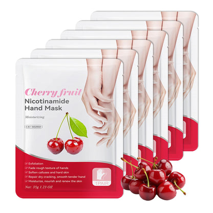 6 Pairs Hand Masks Moisturizing Gloves, Hydrating Hand Mask Moisturizer Gloves Care for Dry Cracked Hands, Smooth Long Lasting Soft Firming Hand Mask Gift Set for Men Women（A)