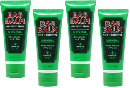 Bag Balm Vermont's Original Skin Moisturizer - Full Body Hydrating Skin Care: Dry Hands, Lips, Face, Feet & More - Unscented, Cruelty & Paraben Free - Day & Night, Men & Women (4oz Tin, Made in USA)