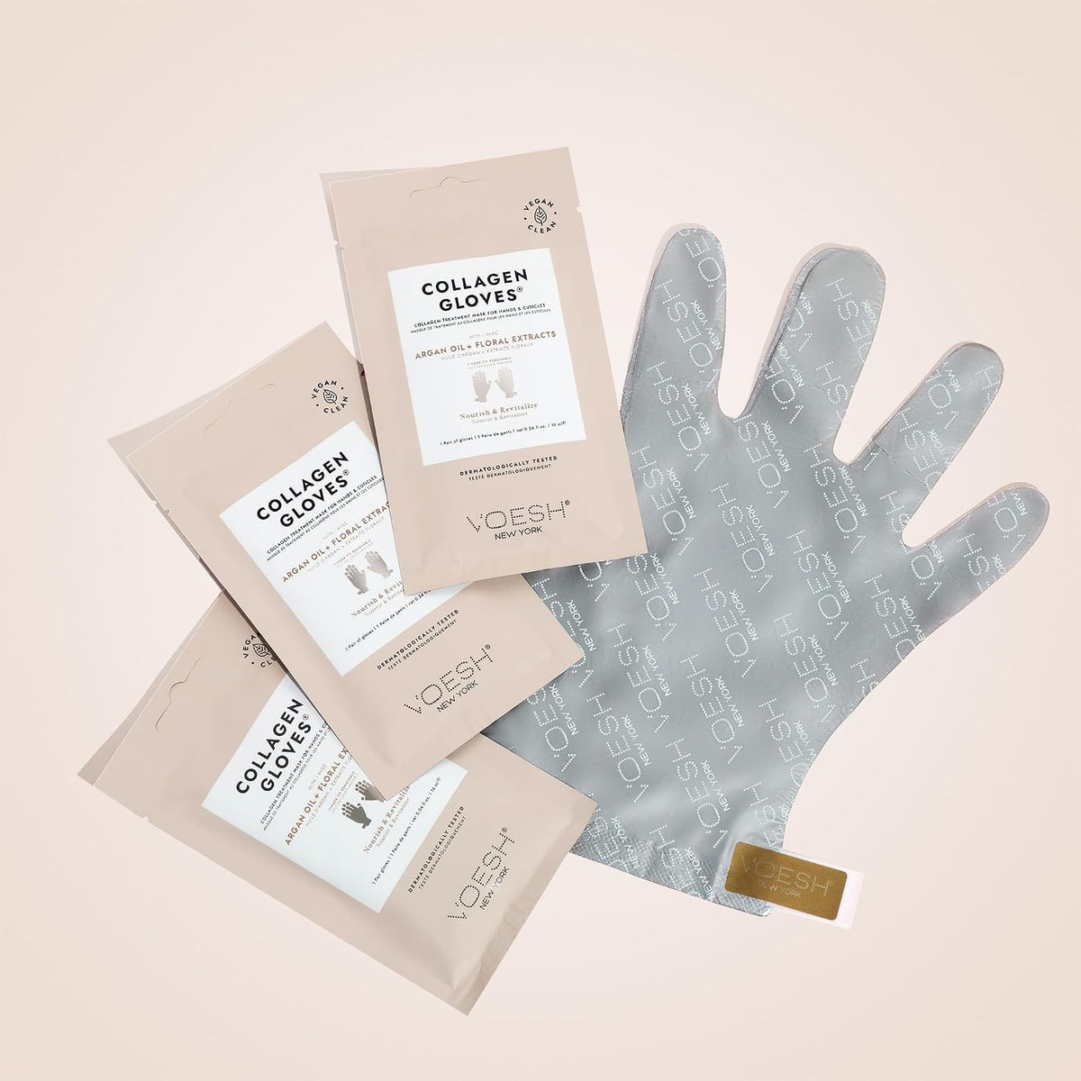 VOESH Collagen Gloves, Vegan Hand Masks, Moisturizing Hand Mask, Lotion Gloves, Hydrating Gloves, Hand Care, Spa Manicure Gloves, Dry Hand Treatment