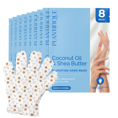 PLANTIFIQUE Korean Hand Mask Moisturizing Gloves, 4 Pairs & Box