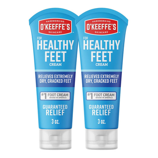 O'Keeffe's for Healthy Feet Foot Cream, 3 oz Tube, 2-Pack, Non-Greasy
