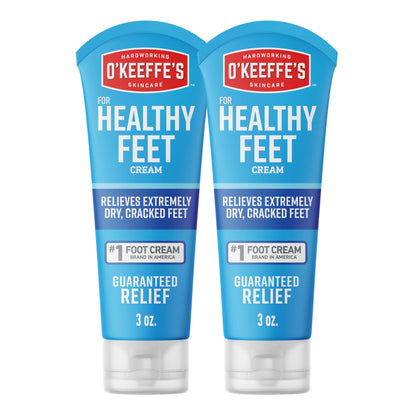 O'Keeffe's for Healthy Feet Foot Cream, 3 oz Tube, 2-Pack, Non-Greasy