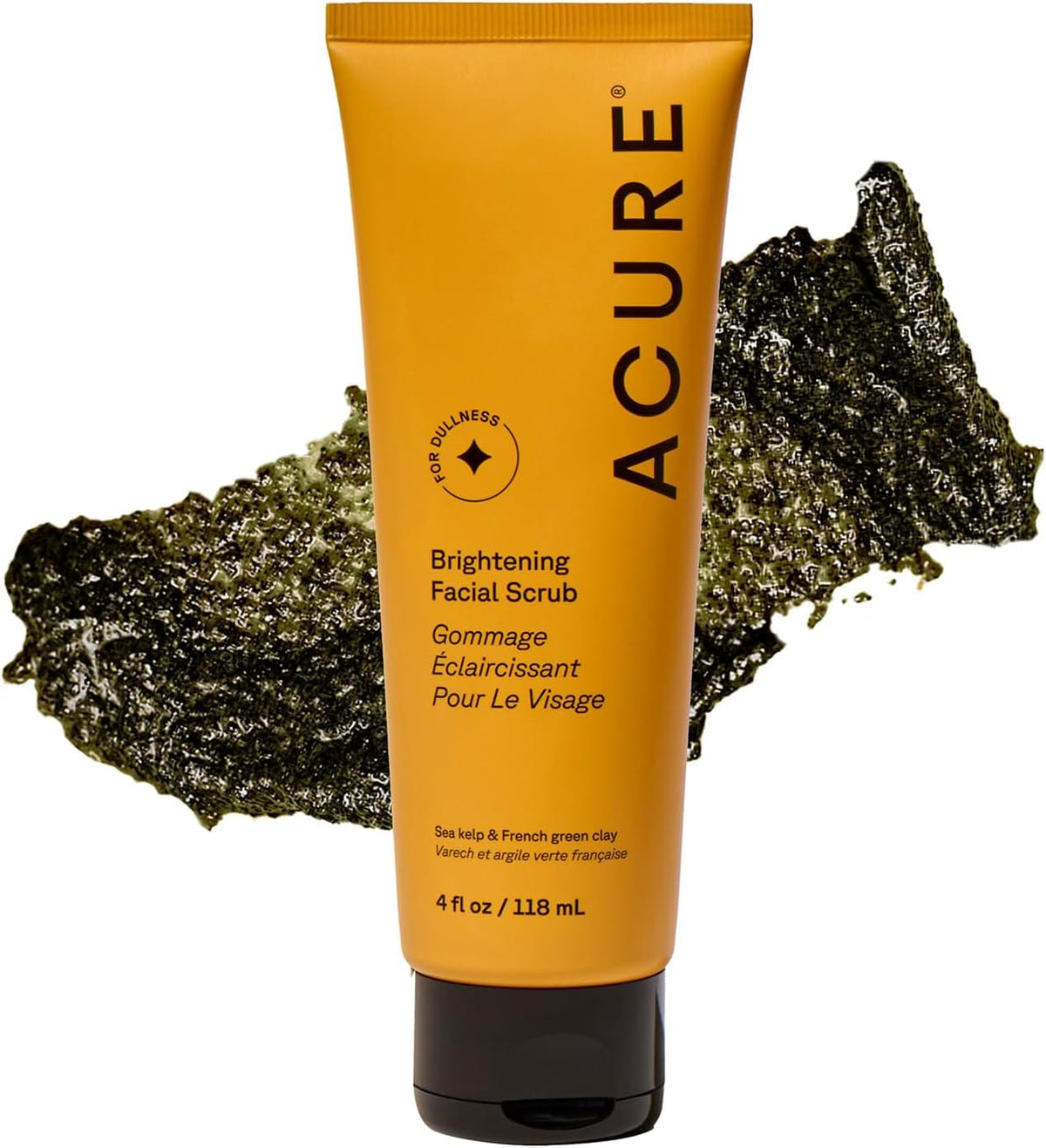 Acure Brightening Facial Scrub - Exfoliating Face Wash - 4 fl oz