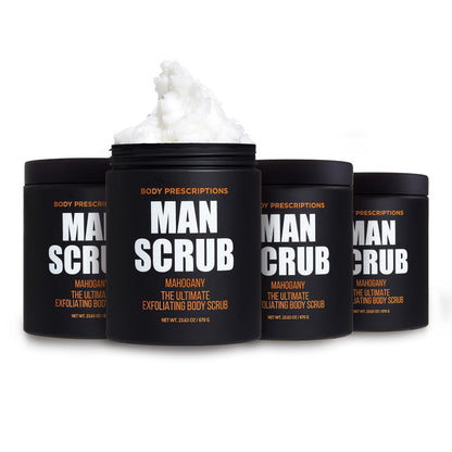Body Prescriptions Men’s Exfoliating Body Scrub – Ultimate Skin Cleansing Wash in Jar with Twist-Top Lid, For All Skin Types, 21 Ounce (Pack of 1), Cedarwood