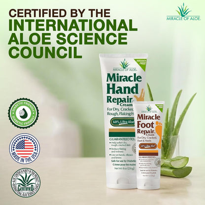 Miracle Hand Repair Cream 8 Oz, Miracle Foot Repair Cream 1 Oz Tube
