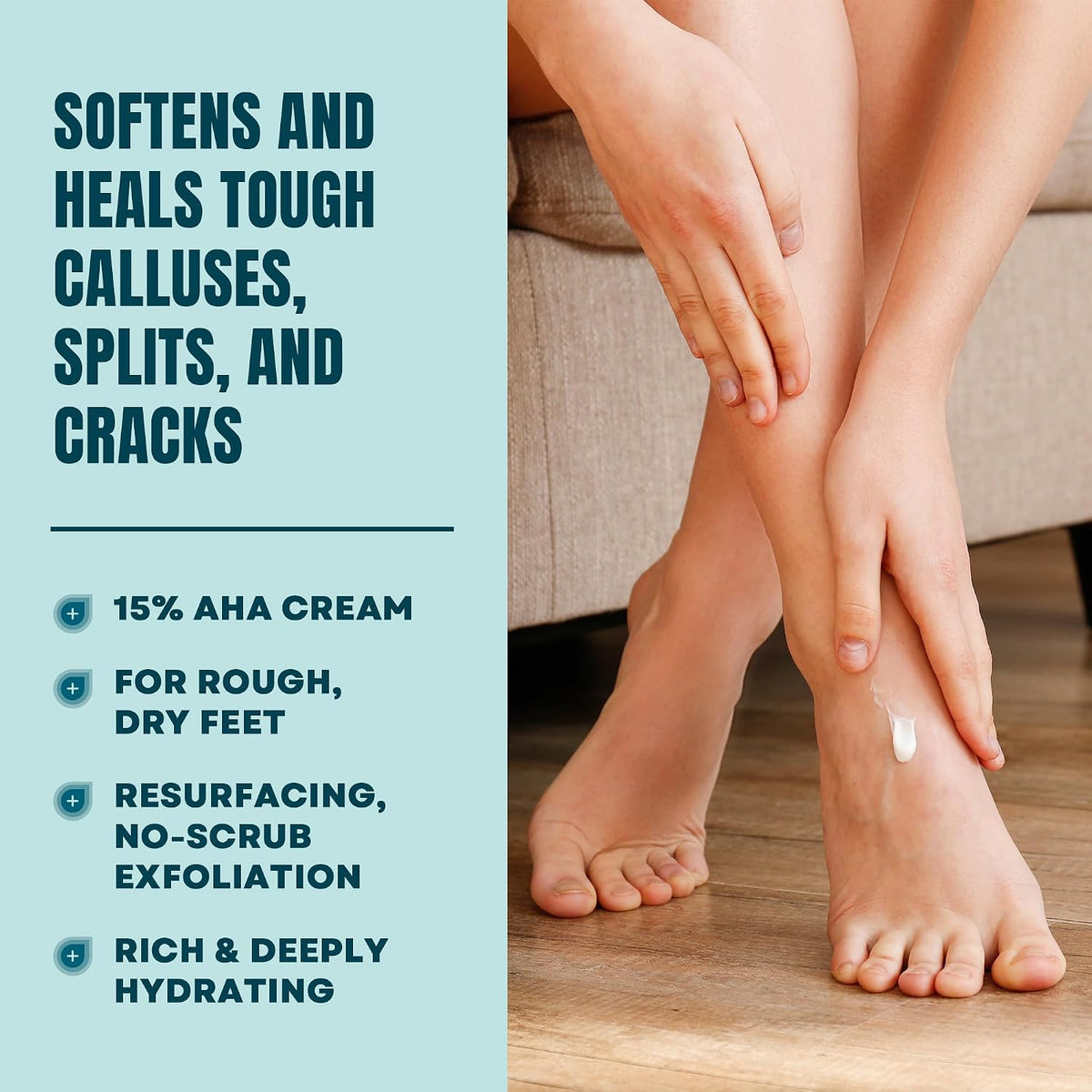 AmLactin Foot Repair Cream, 15% Lactic Acid for Cracked Heels, 3 oz