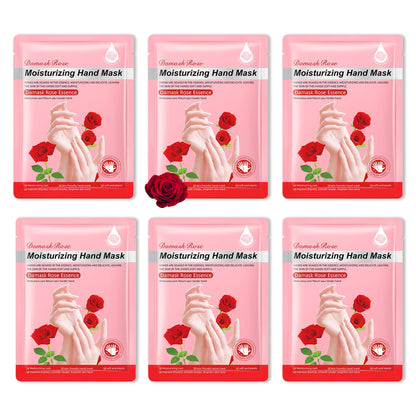 6 Pairs Hand Mask for Dry Cracked Hands,Nourishing Moisturizing Gloves,Hands Moisturizer for Deep Moisturizing,Silky Smooth Moisturizing Gloves,Hand Care Mask Set(A)